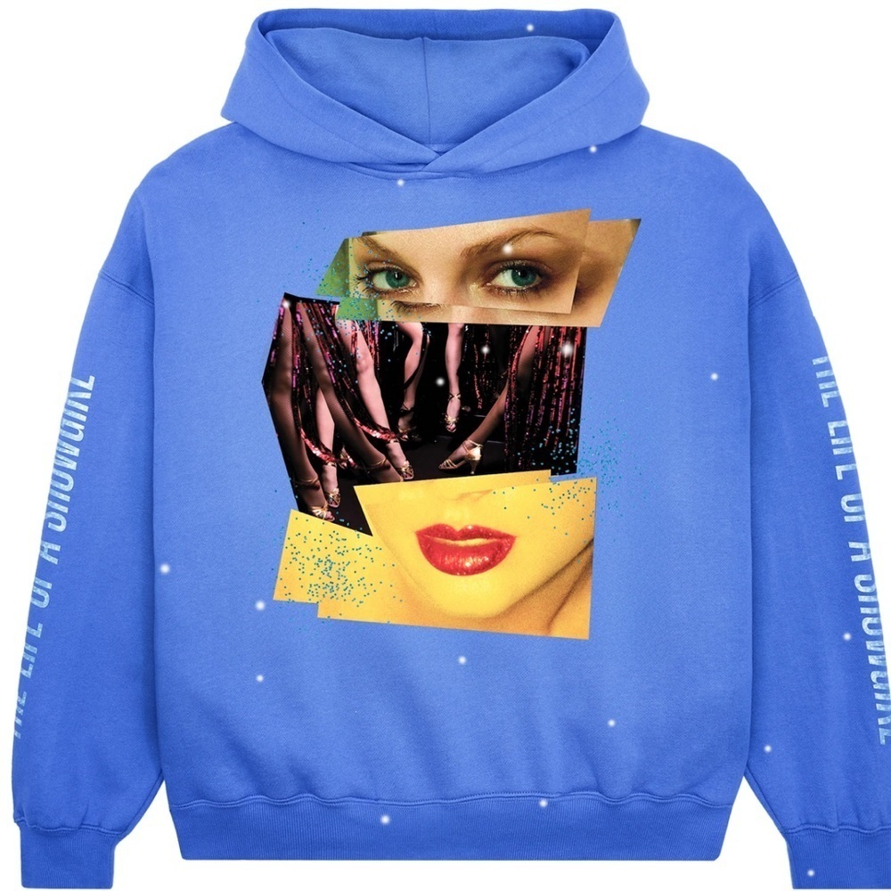 Taylor Swift The Life of a Showgirl Violet Blue Hoodie, size large STILL WRAPPED